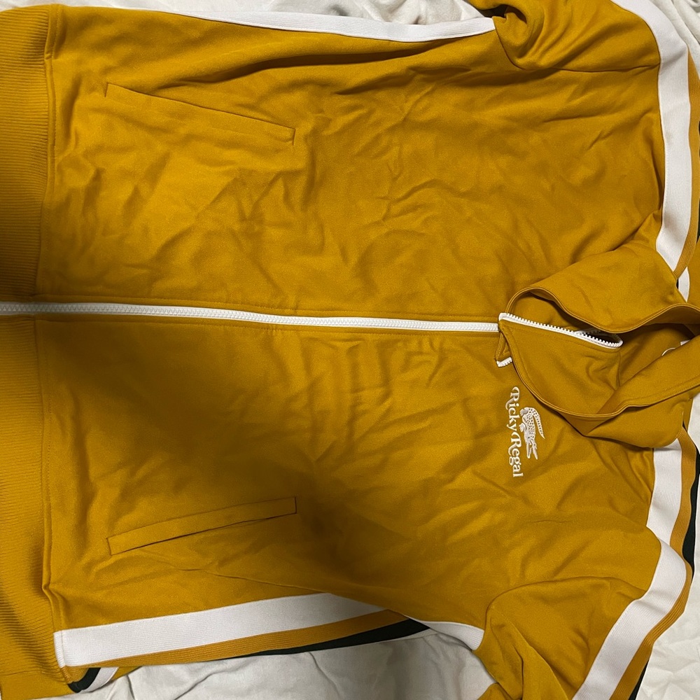 Lacoste Ricky Regal Striped Full Zip Track Jacket Xl Yellow